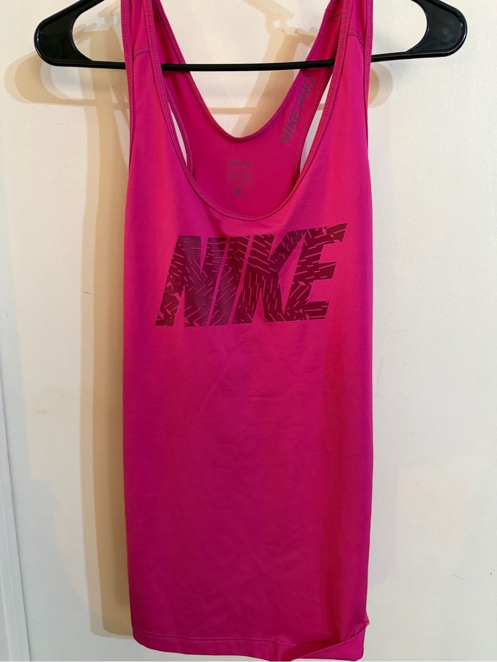 Nike Hot Pink Racerback Athletic Tank with Graphic Logo